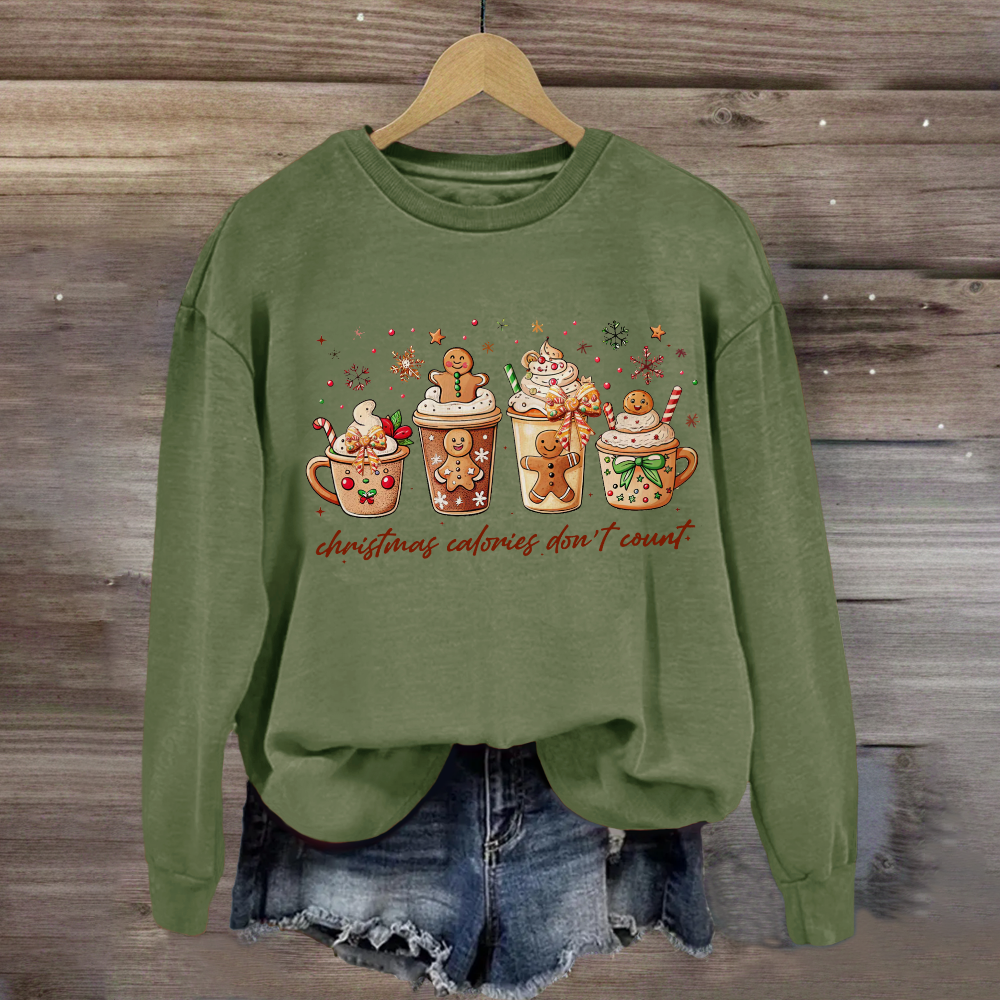 Christmas Coloring Don't Count  Sweatshirt