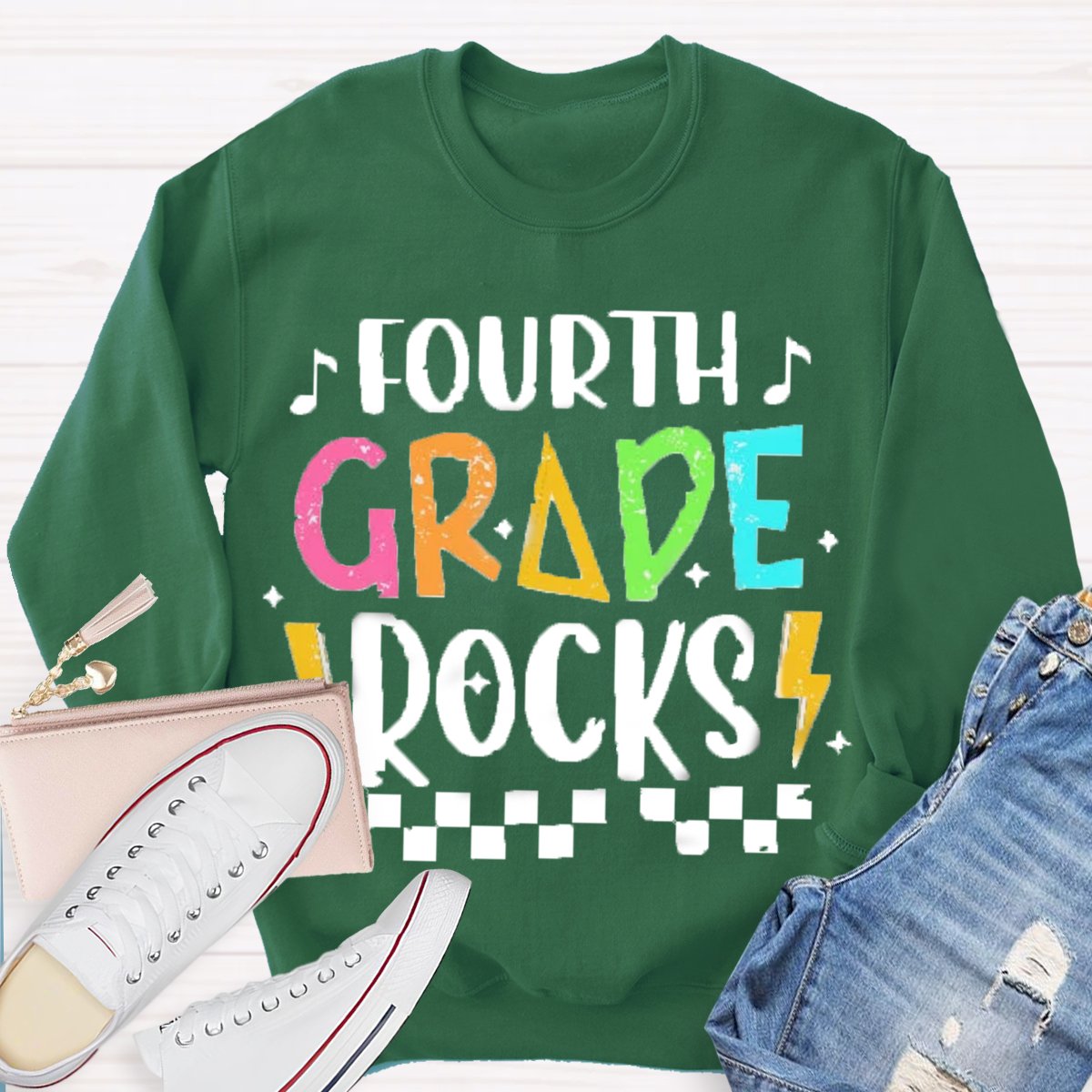 Personalized Grade Rocks Color Block Sweatshirt