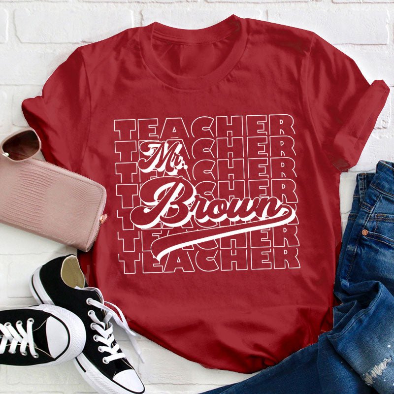 Personalized Team Mascot Teacher T-Shirt