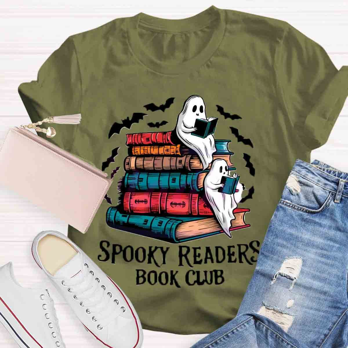 Bookish Ghost Spooky Readers Book Club T-Shirt