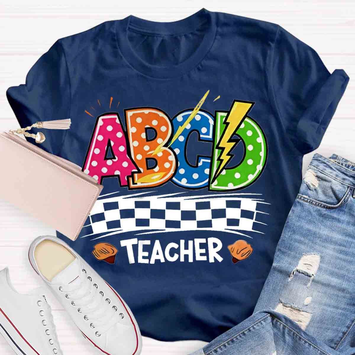 Teacher ABCD Polka dot design T-Shirt