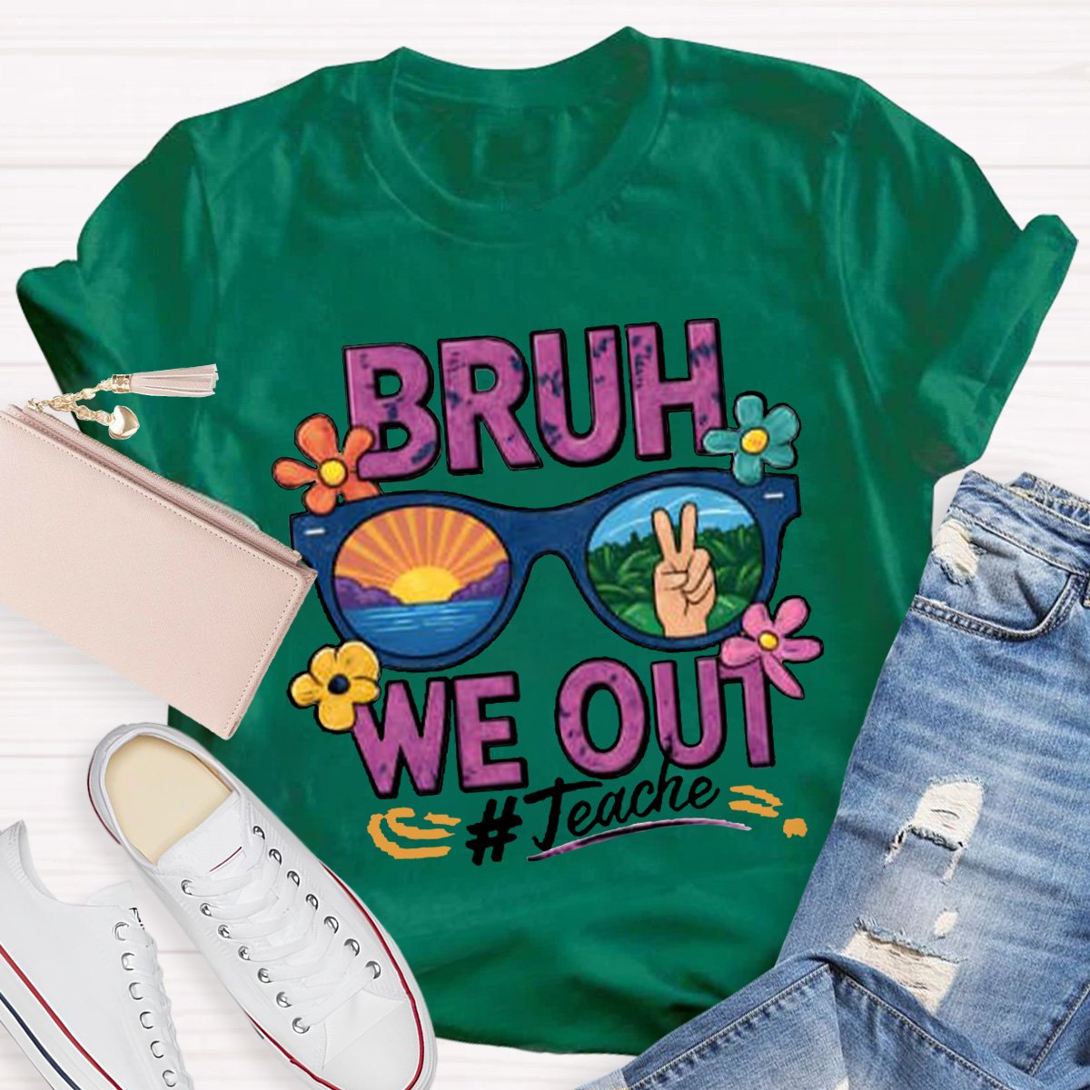 Bruh We Out 1 Teacher Shirt