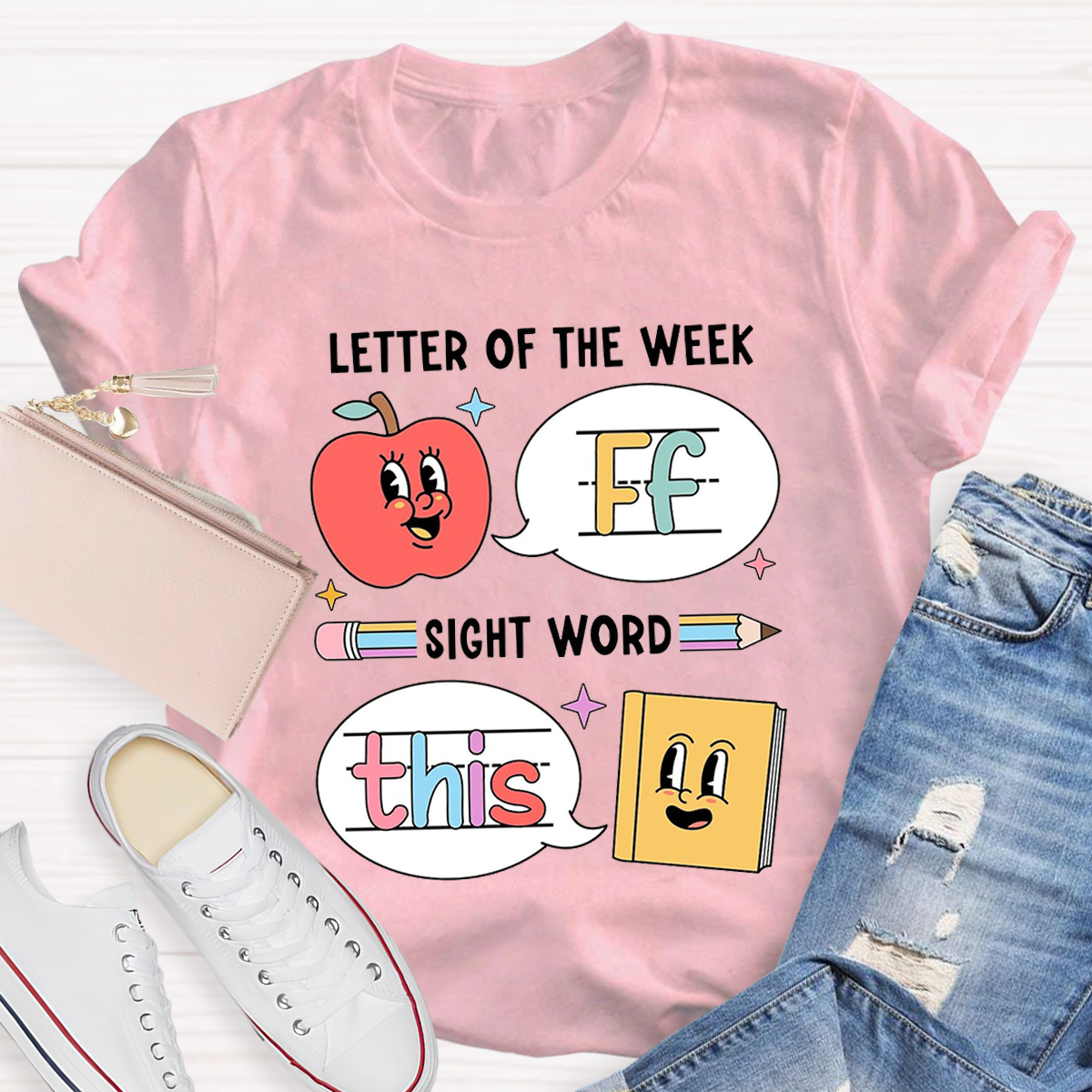 Personalized The Letter Of The Week Teacher T-Shirt