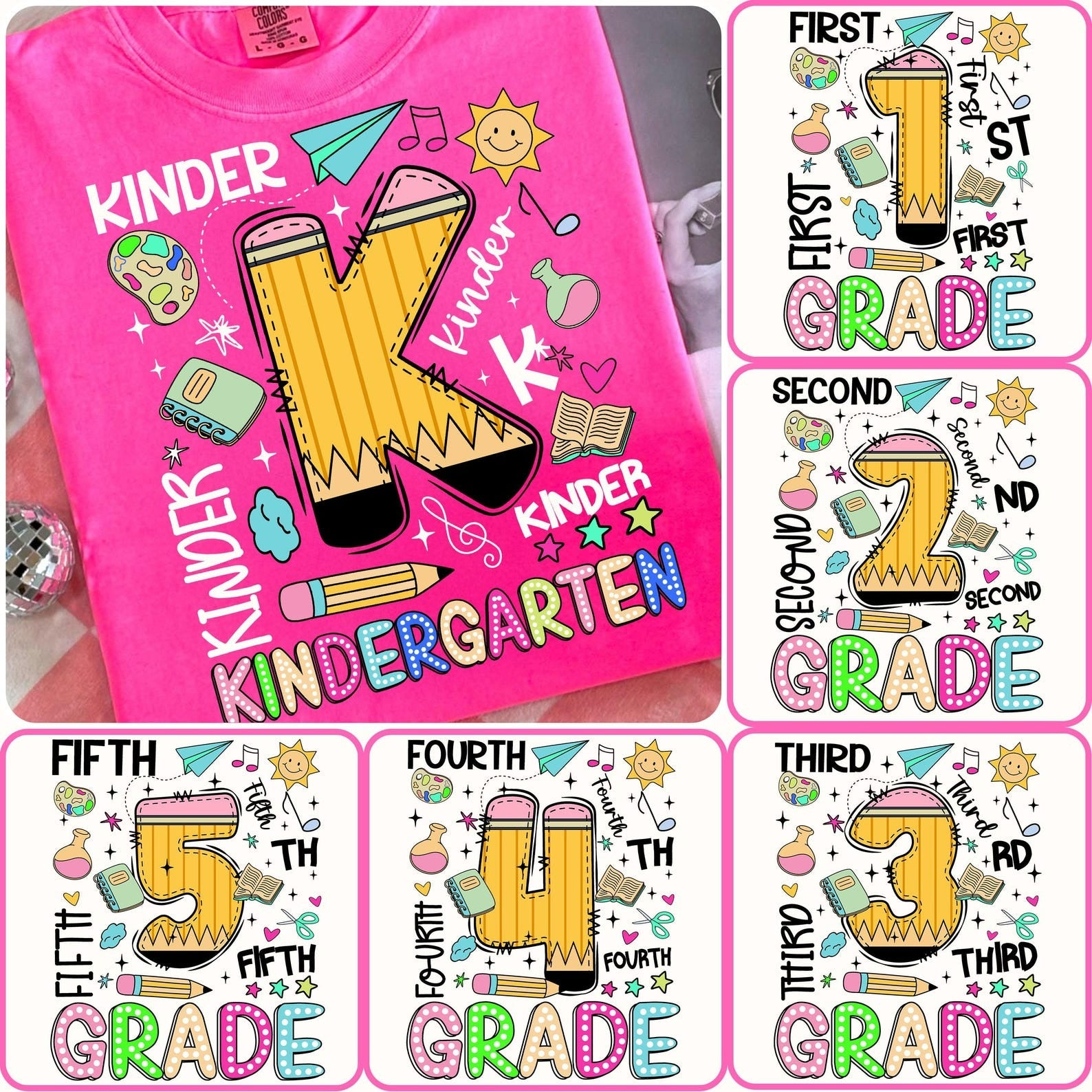 Personalized Grade Second Grade Paper Airplane And Sun T-shirt