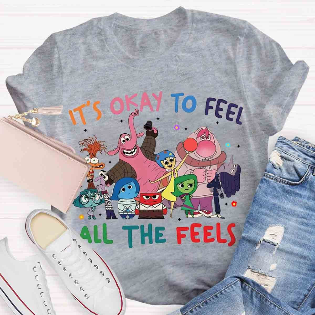 It's Okay To Feel All The Feels Special Education T-Shirt