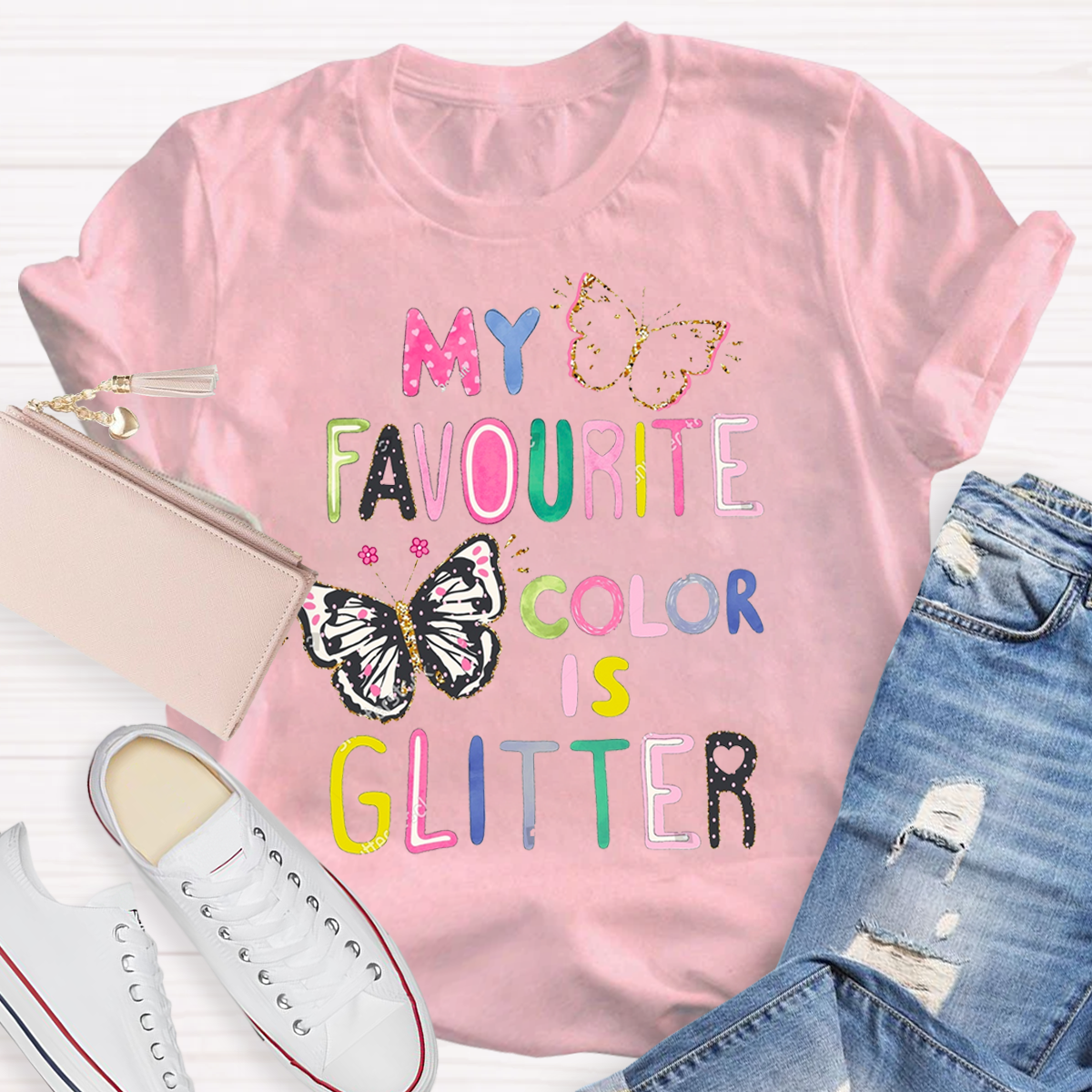 My Favorite Color is T-Shirt Glitter T-shirt