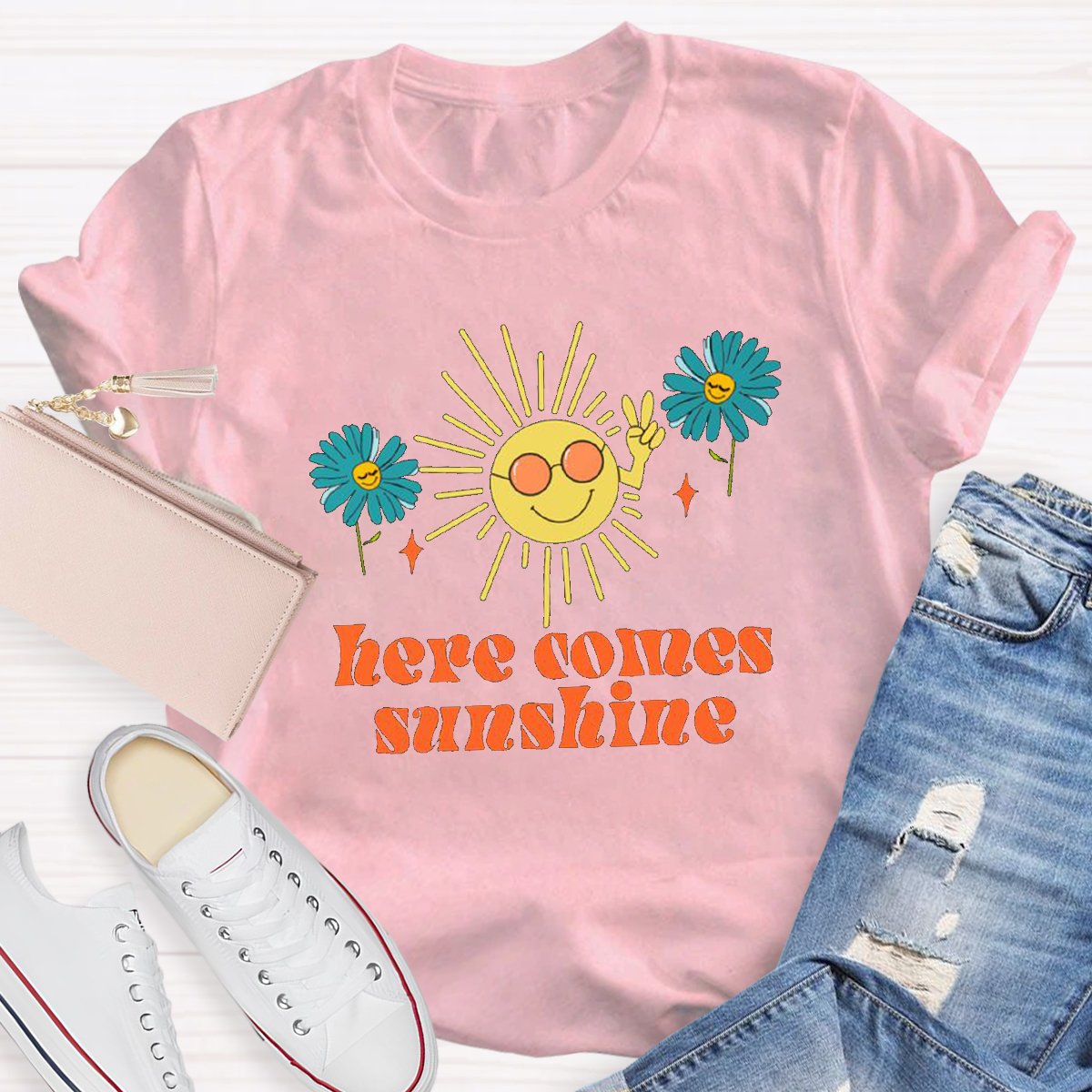 Here Comes Sunshine Teacher Shirt