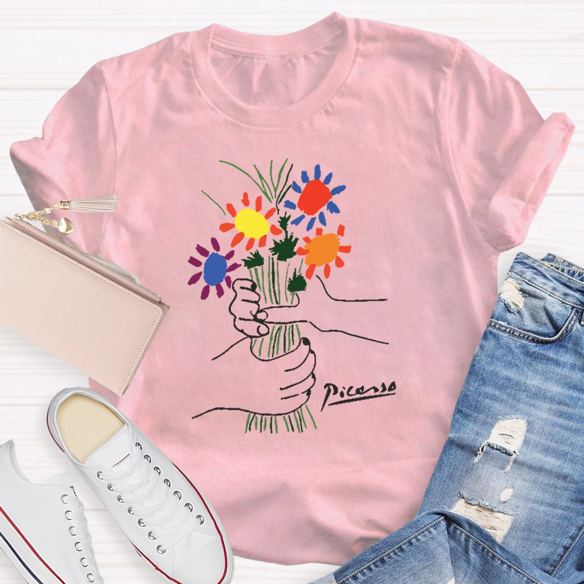 Flowers Teacher Shirt