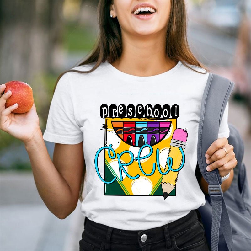 Personalized Grade A Box Of Colored Crayons Teacher T-Shirt