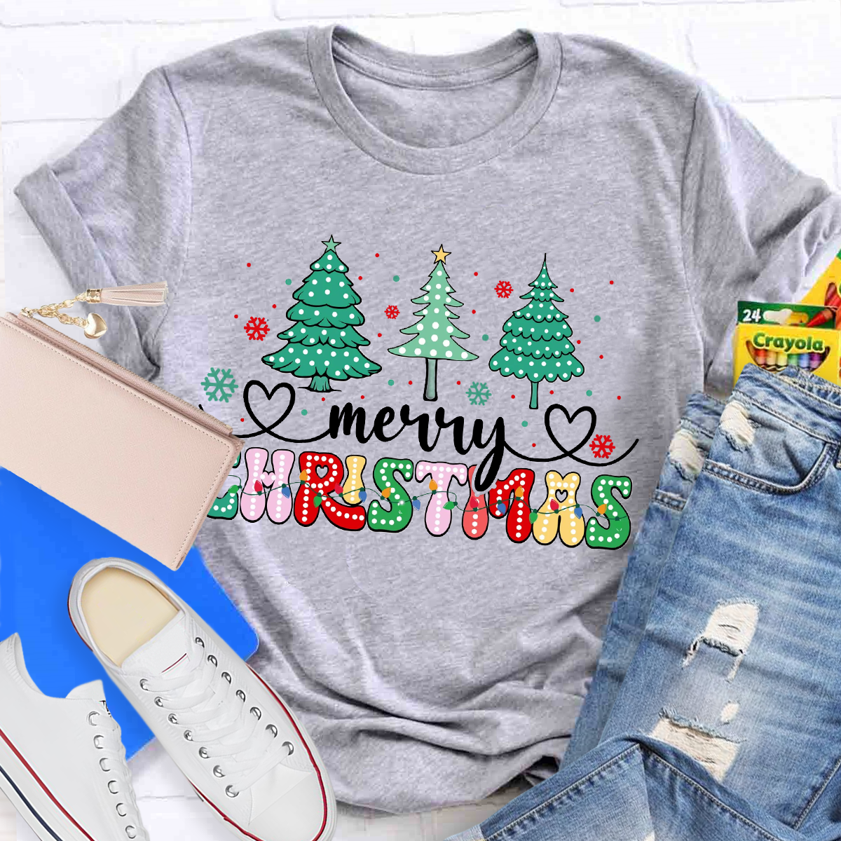 Merry Christmas Tree Teacher T-Shirt