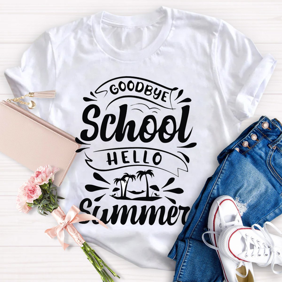 Good Bye School Hello Summer Teacher Shirt