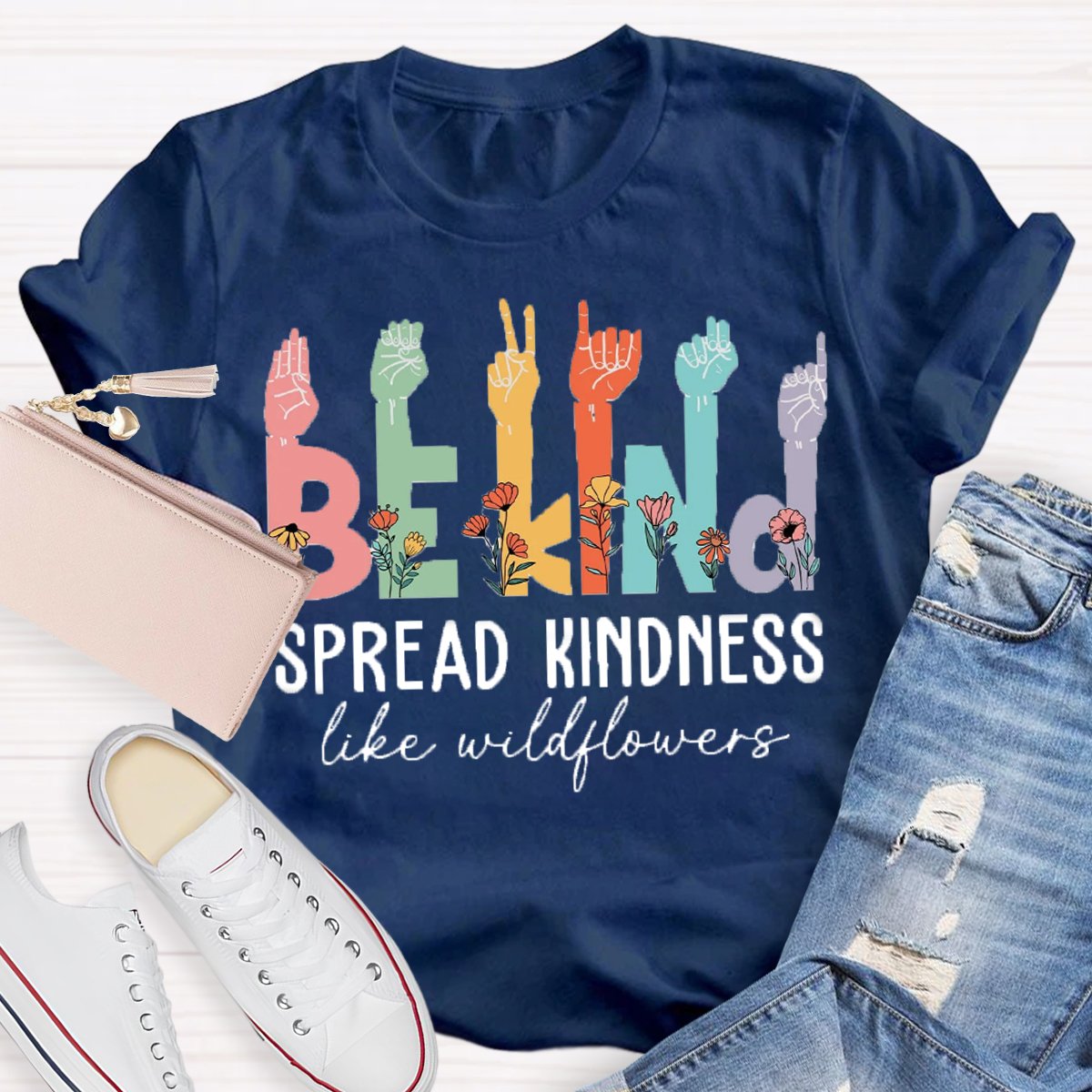 Be Kind Like Wildflower Special Education Teacher Shirt