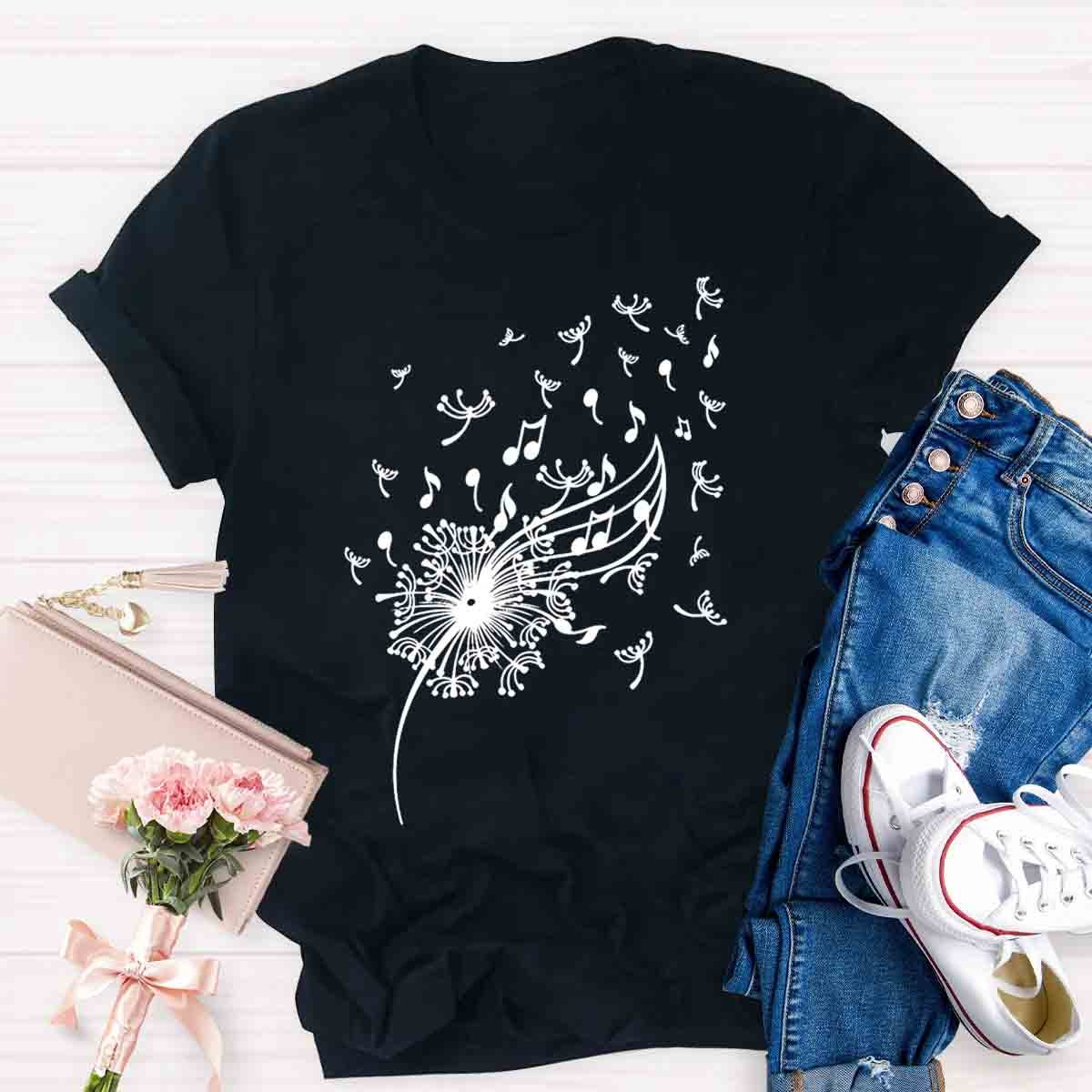 Dandelion Music Notes T-Shirt