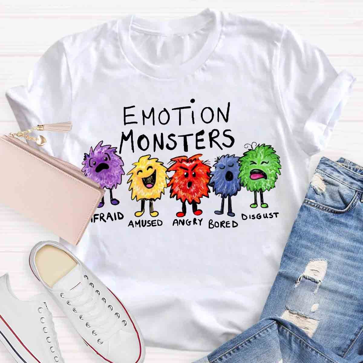 Emotion Monsters Funny Teachers T-Shirt