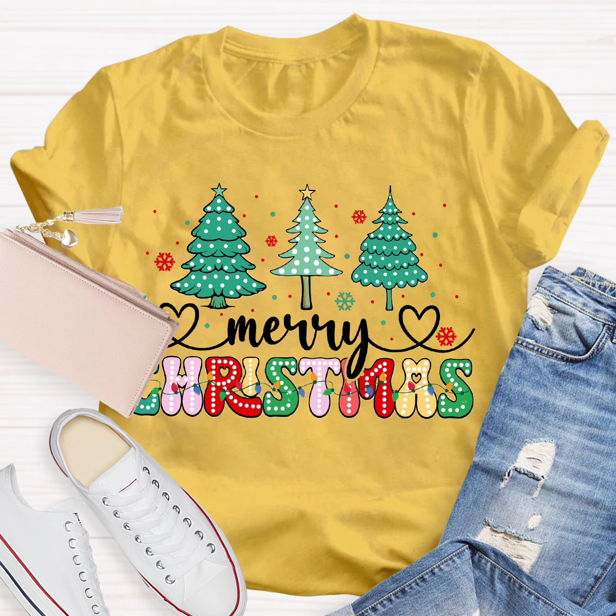 Merry Christmas Tree Teacher T-Shirt