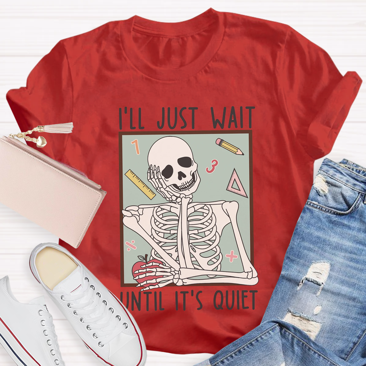 I'll Just Wait Until It's Quiet Funny Halloween Teacher Shirt