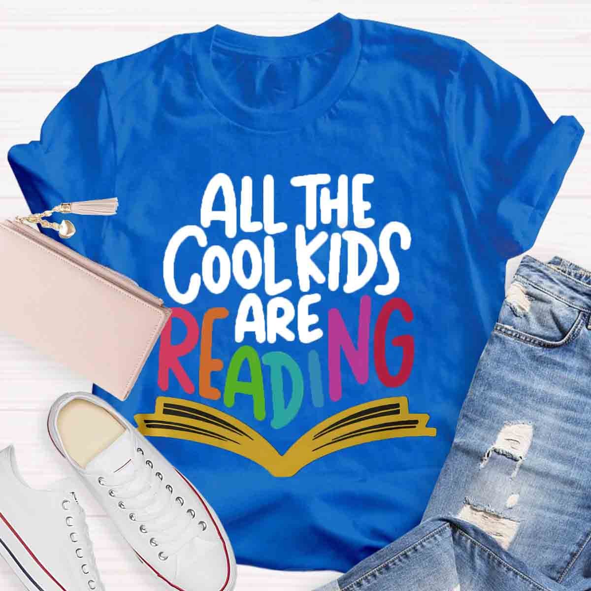 All The Cool Kids Are Reading Print T-Shirt