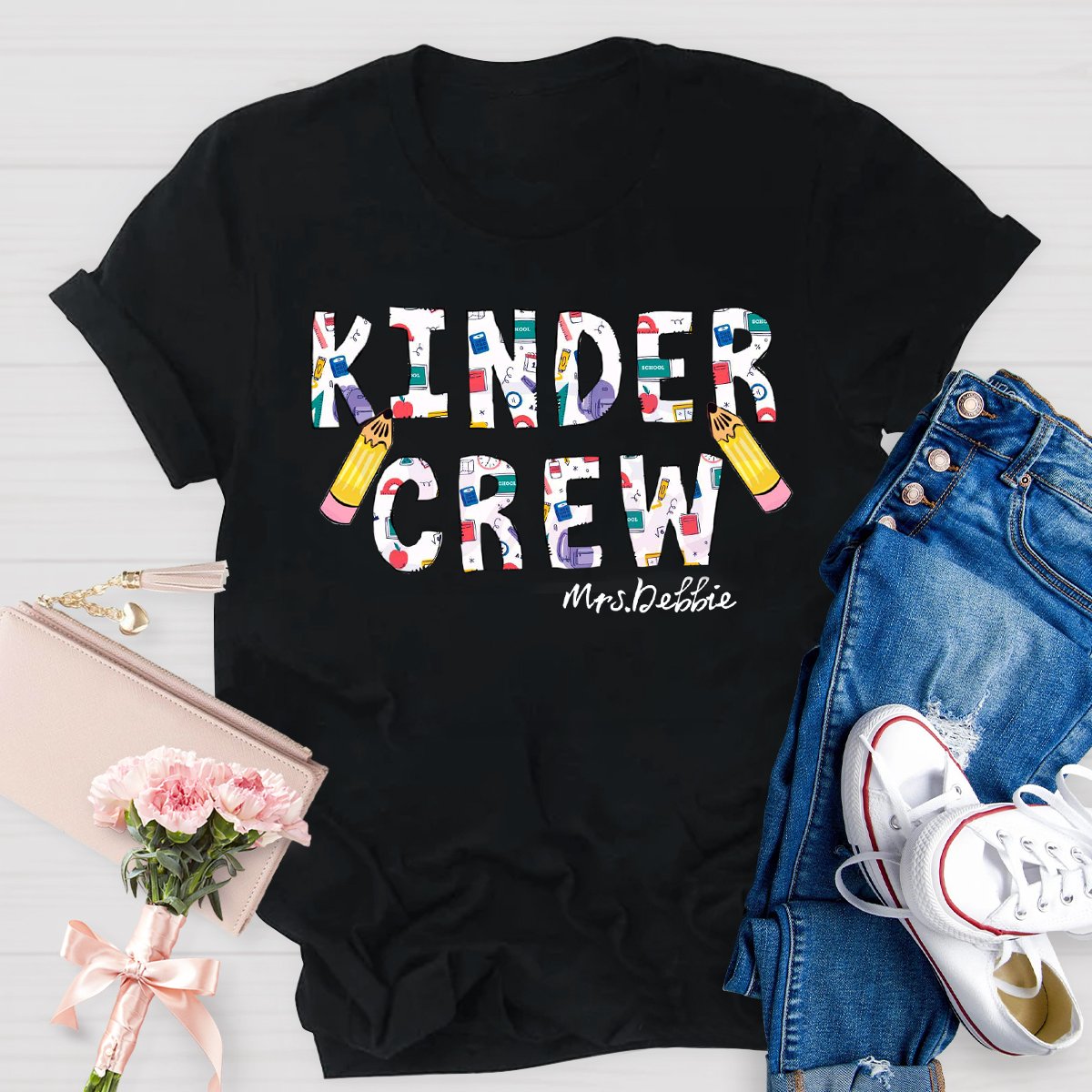 Personalized Name Kindergarten Crew T-Shirt