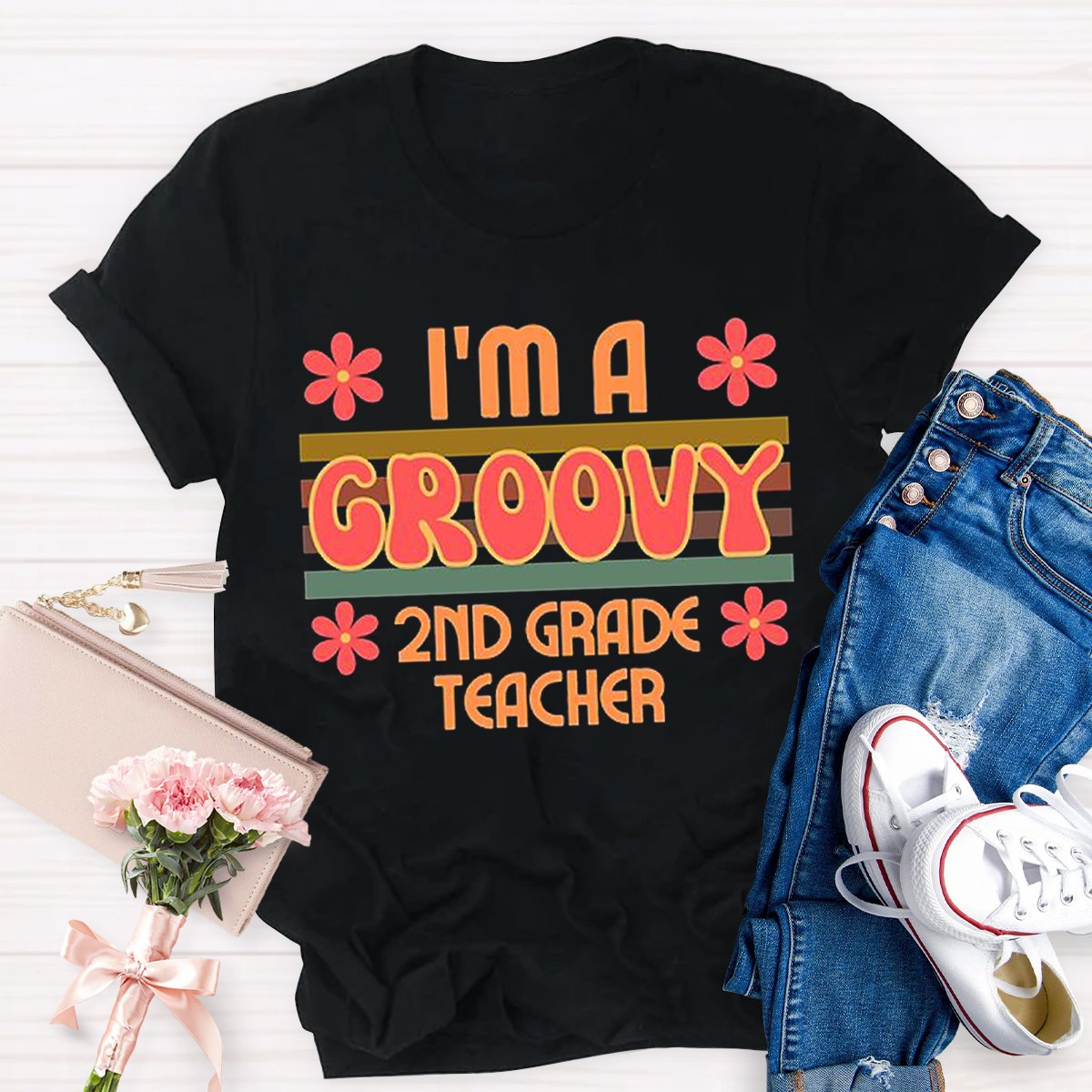 Personalized I'm A Groovy 2nd Grade Teacher Shirt