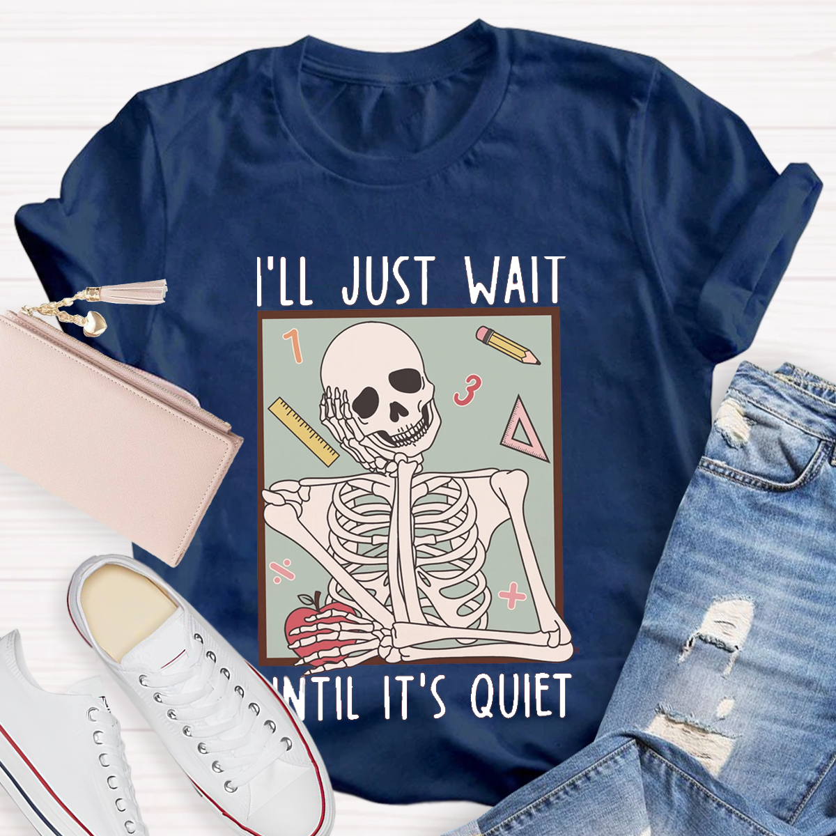 I'll Just Wait Until It's Quiet Funny Halloween Teacher Shirt