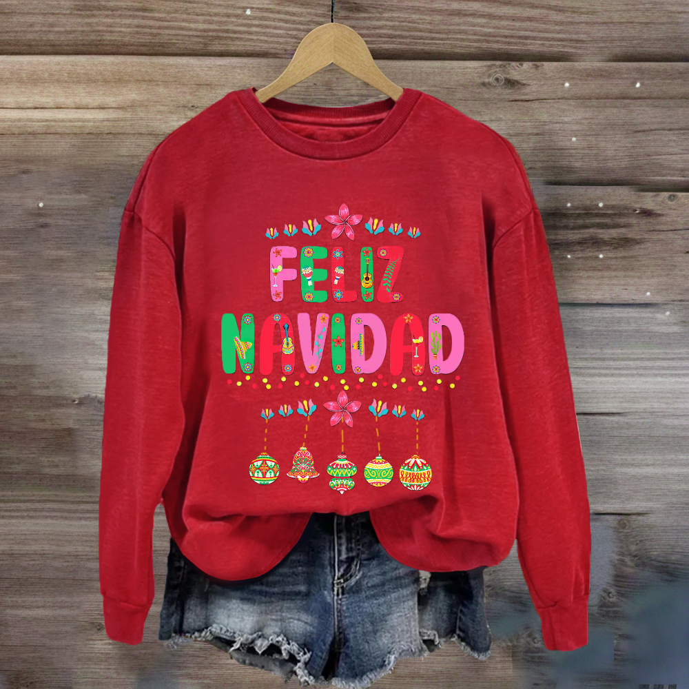 Feliz Navidad Spanish Teacher Merry Christmas Sweatshirt