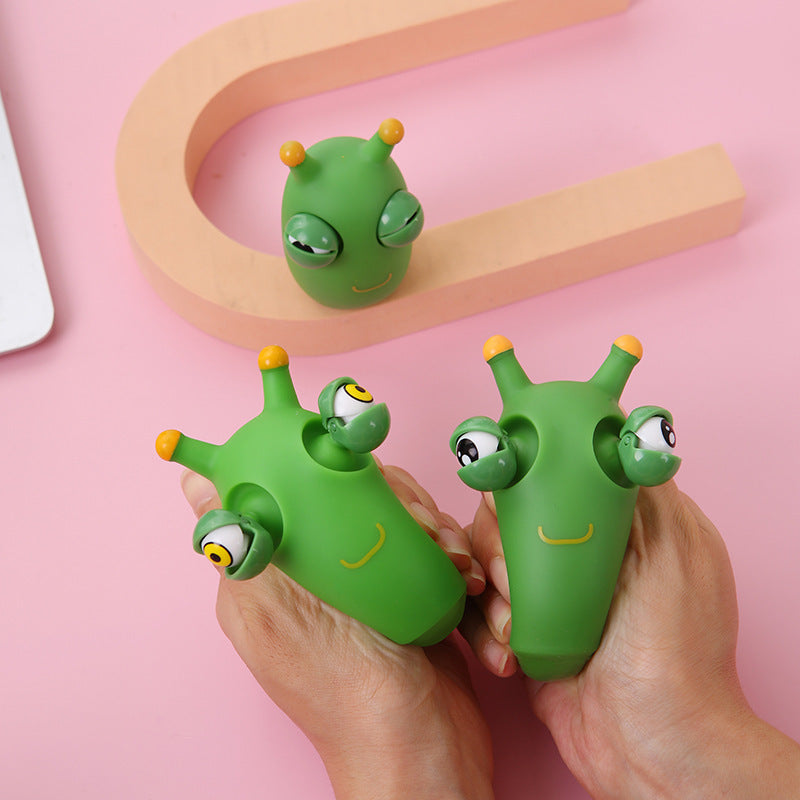 Green Googly-Eyed Caterpillar Stress Relief Toy