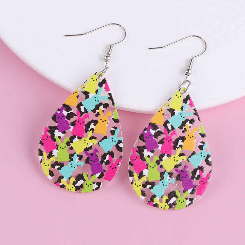 Easter Colorful Bunny Earrings