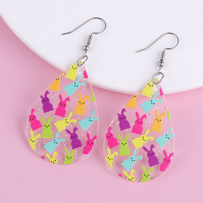 Easter Colorful Bunny Earrings