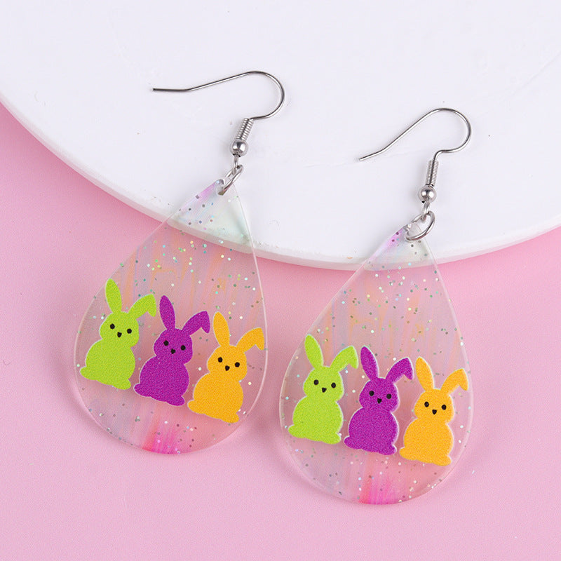 Easter Colorful Bunny Earrings