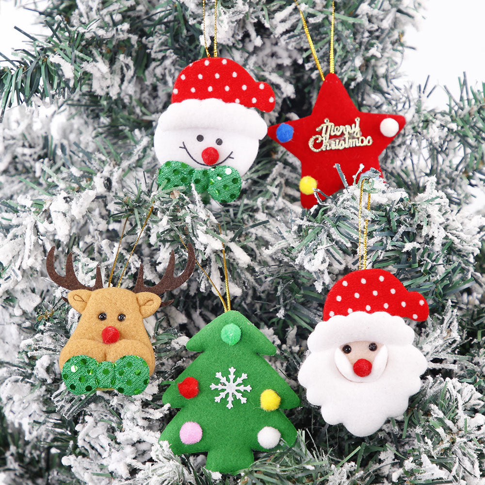 Christmas Tree Snowman Elk Ornament Set