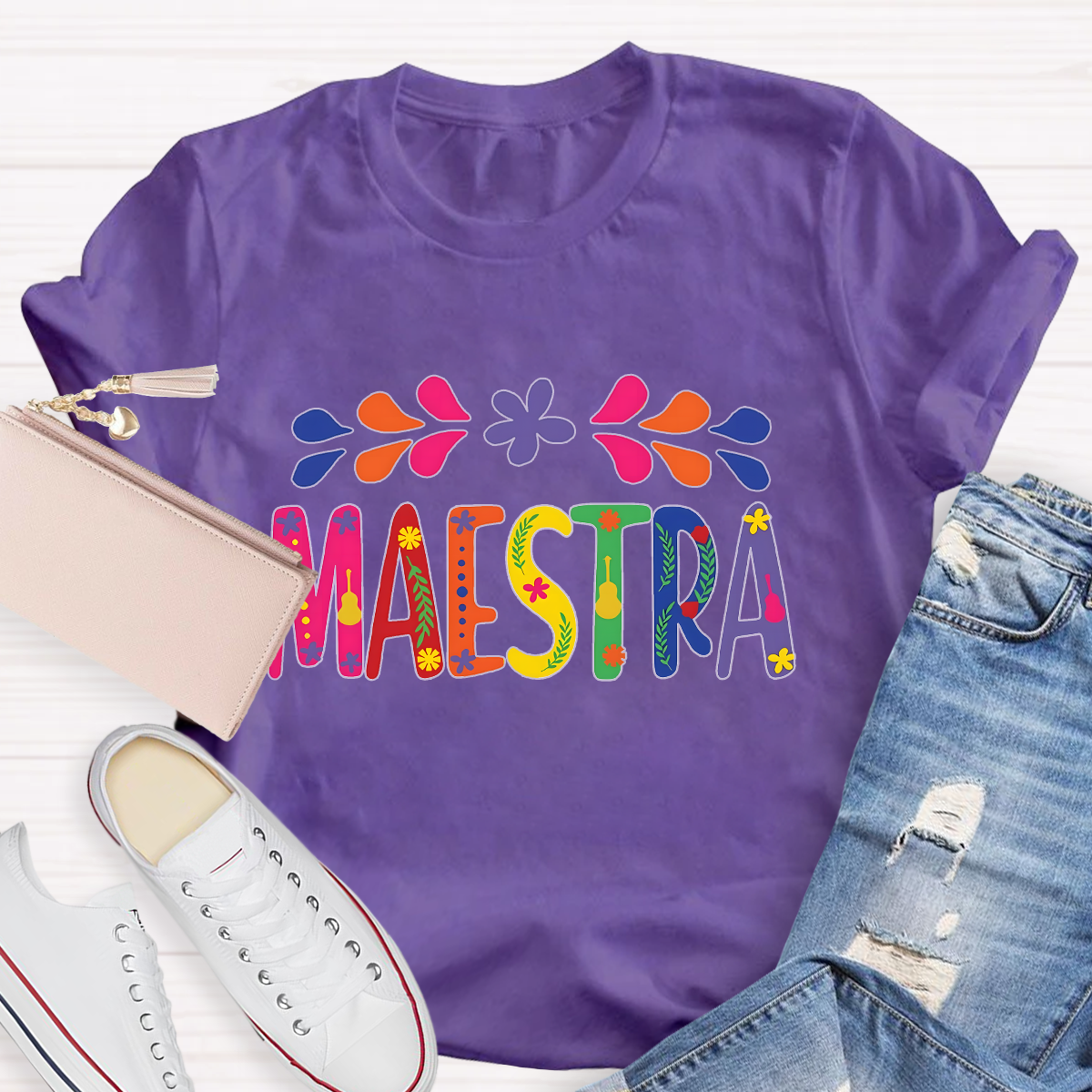 Spanish Teacher Maestra Art T-Shirt