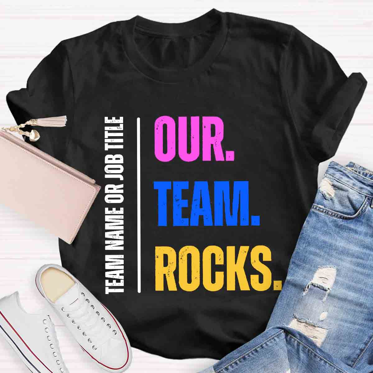 Personalized Team Name Our Team Rocks T-shirt