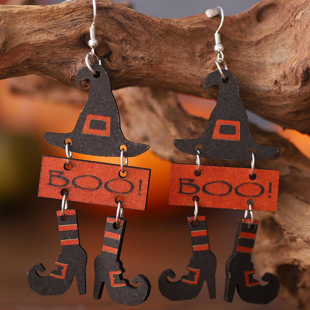 Witch Hat And Boots Triple Stitching Pendant