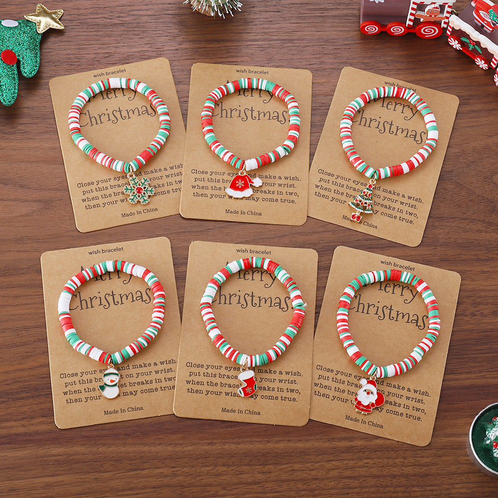 Christmas Bracelet Pendant Card Jewelry