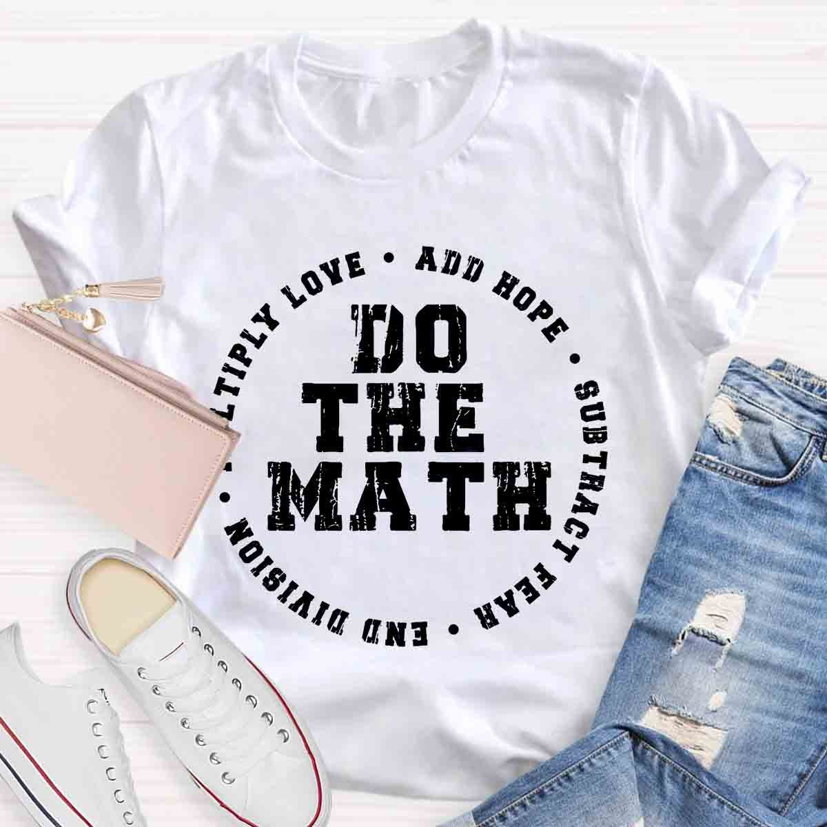 Do The Math Teacher Retro Design T-Shirt