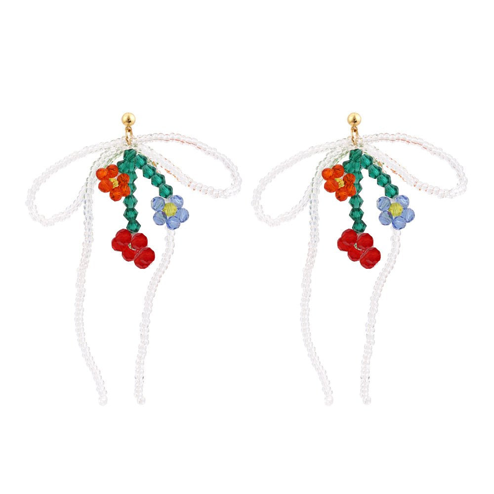 Fresh Beaded Bow Teacher Earrings