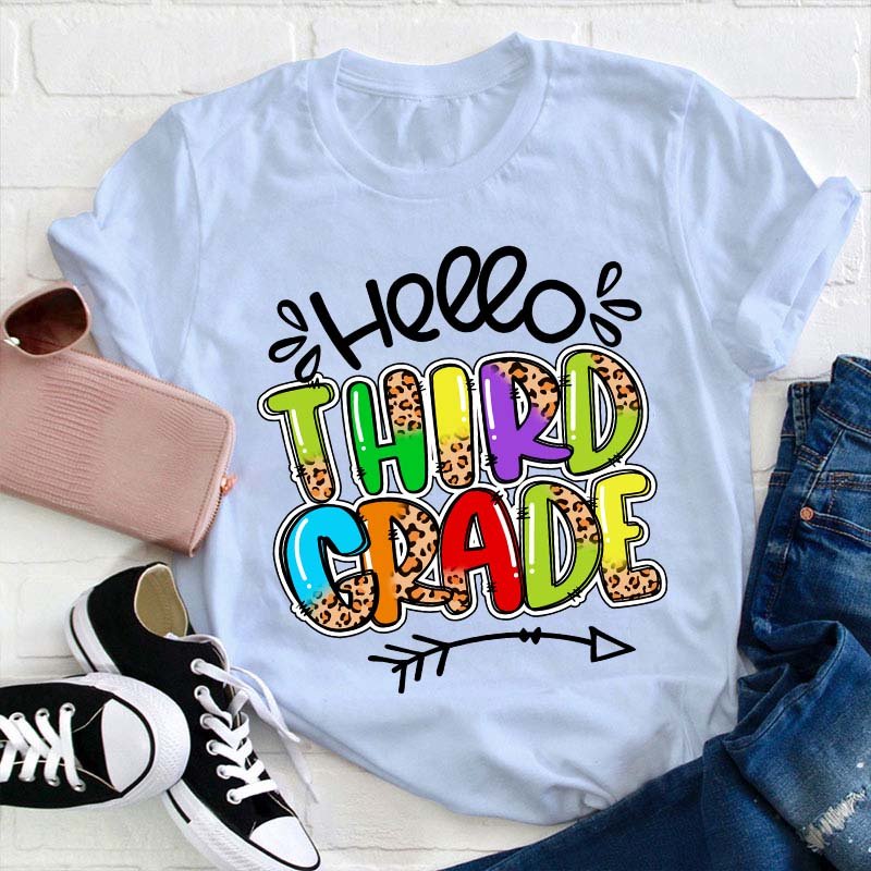 Personalized Grade Hello Teacher T-Shirt