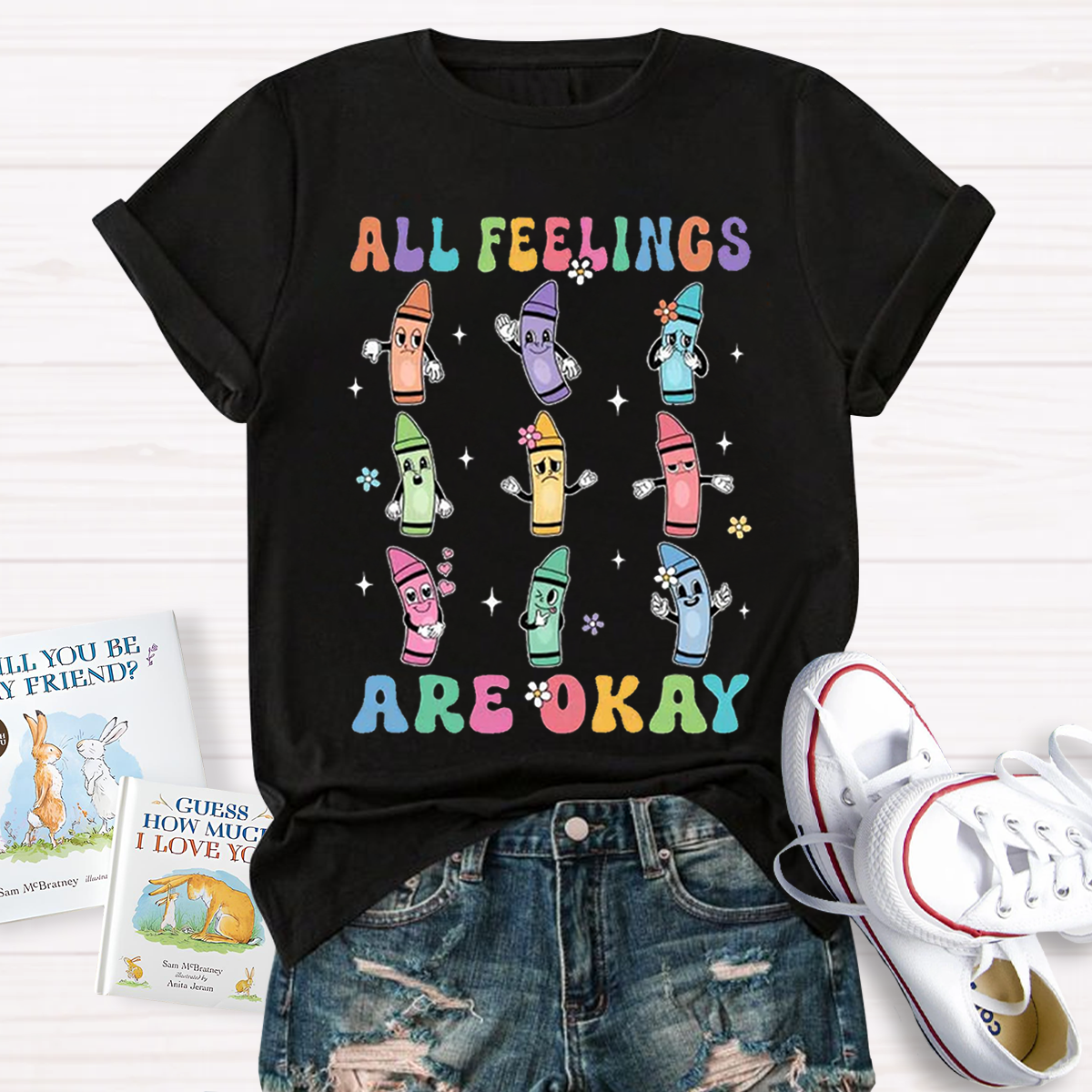 All Feelings Are Ok Crayon Shirt