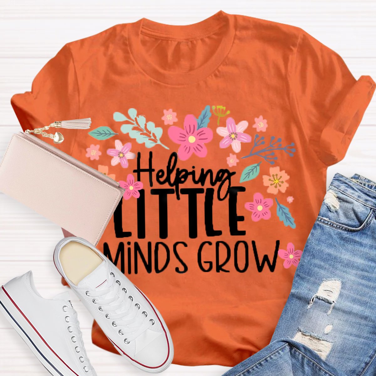 Helping Little Minds Grow Floral Shirt