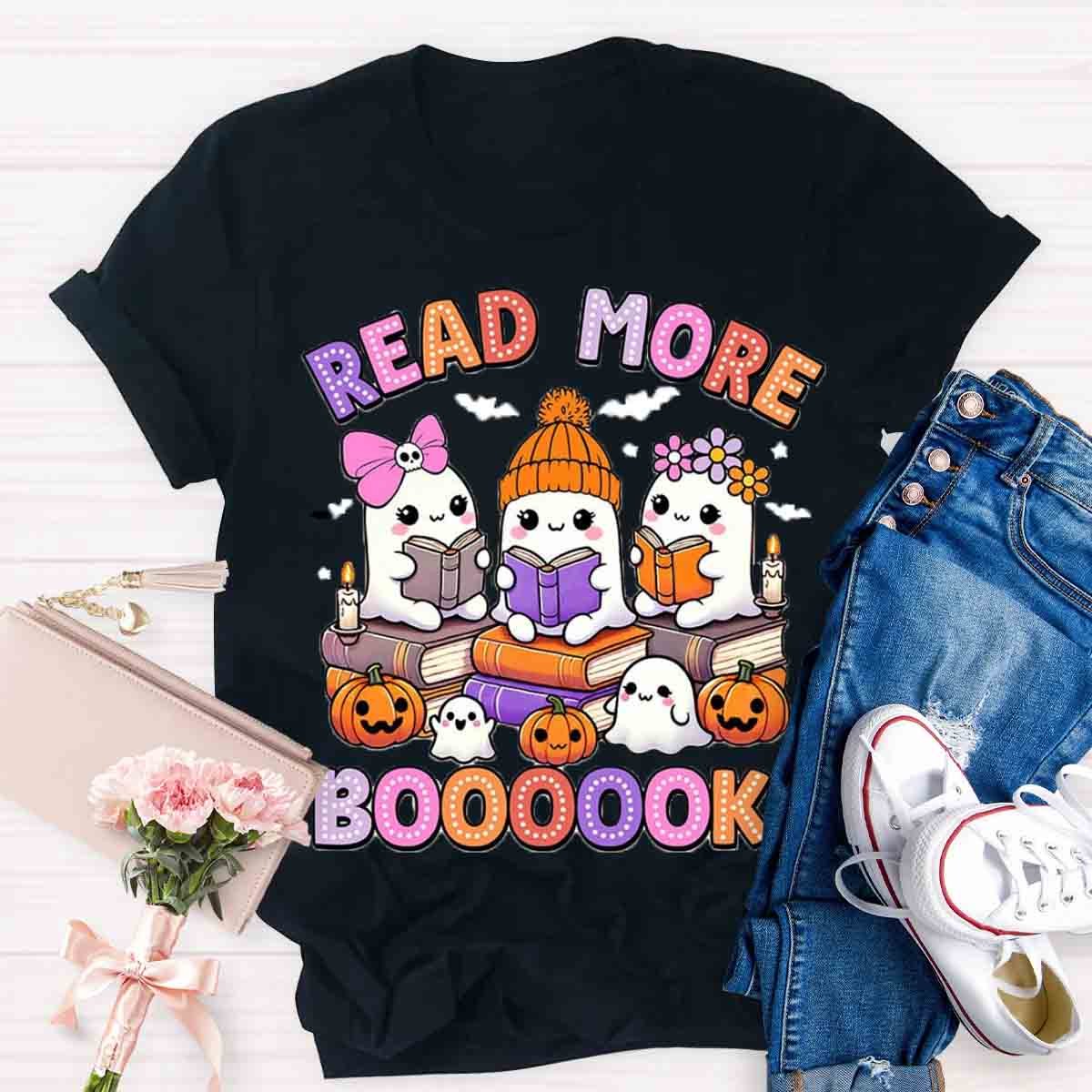 Read More Books Ghost Pumpkin Bookworm Shirt