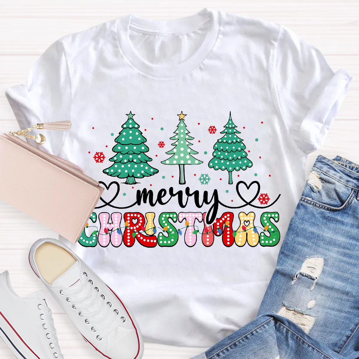 Merry Christmas Tree Teacher T-Shirt