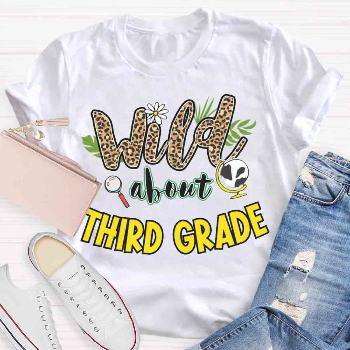 Personalized Grade Wild About Learning Team School T-Shirt