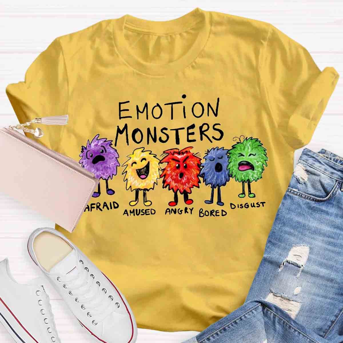 Emotion Monsters Funny Teachers T-Shirt