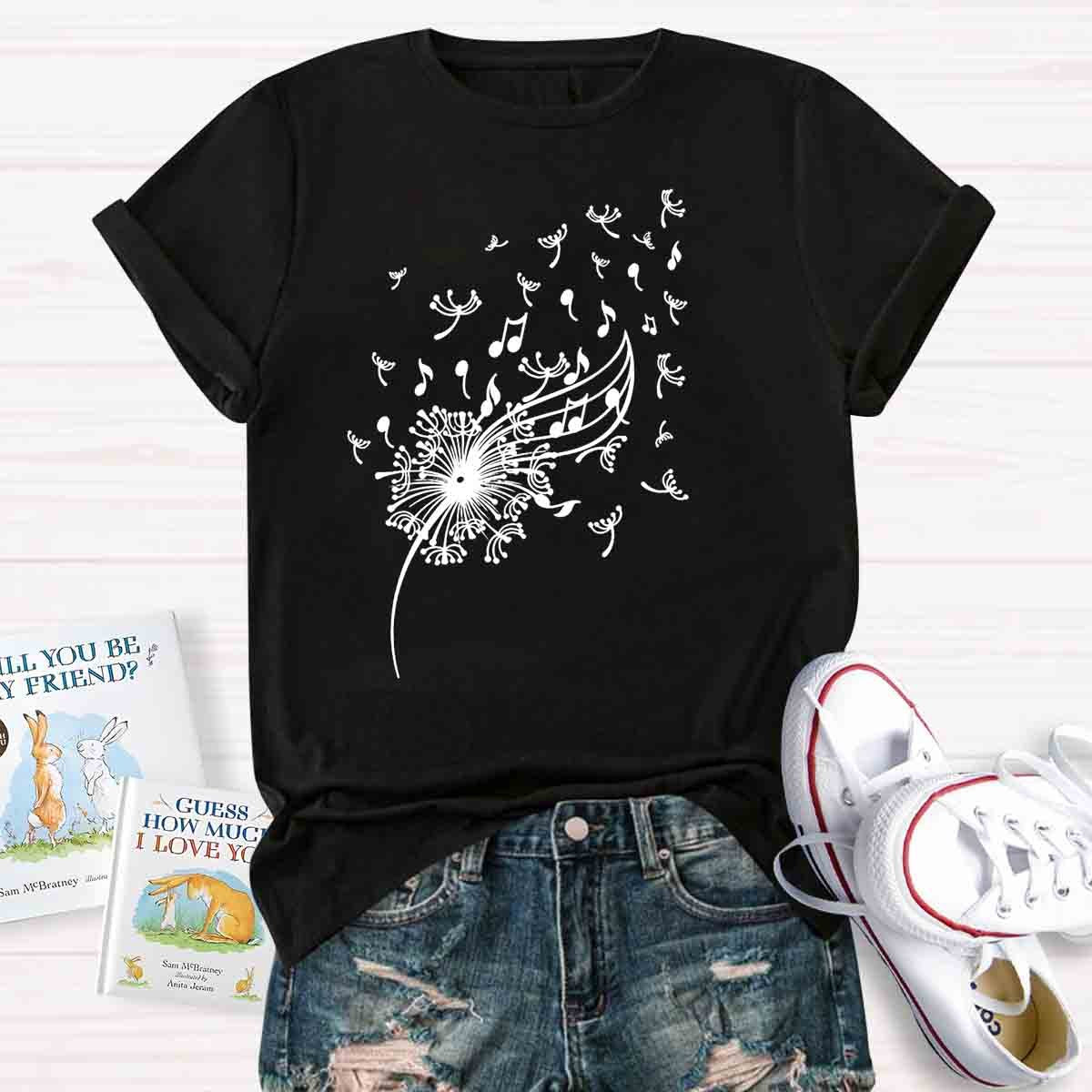 Dandelion Music Notes T-Shirt