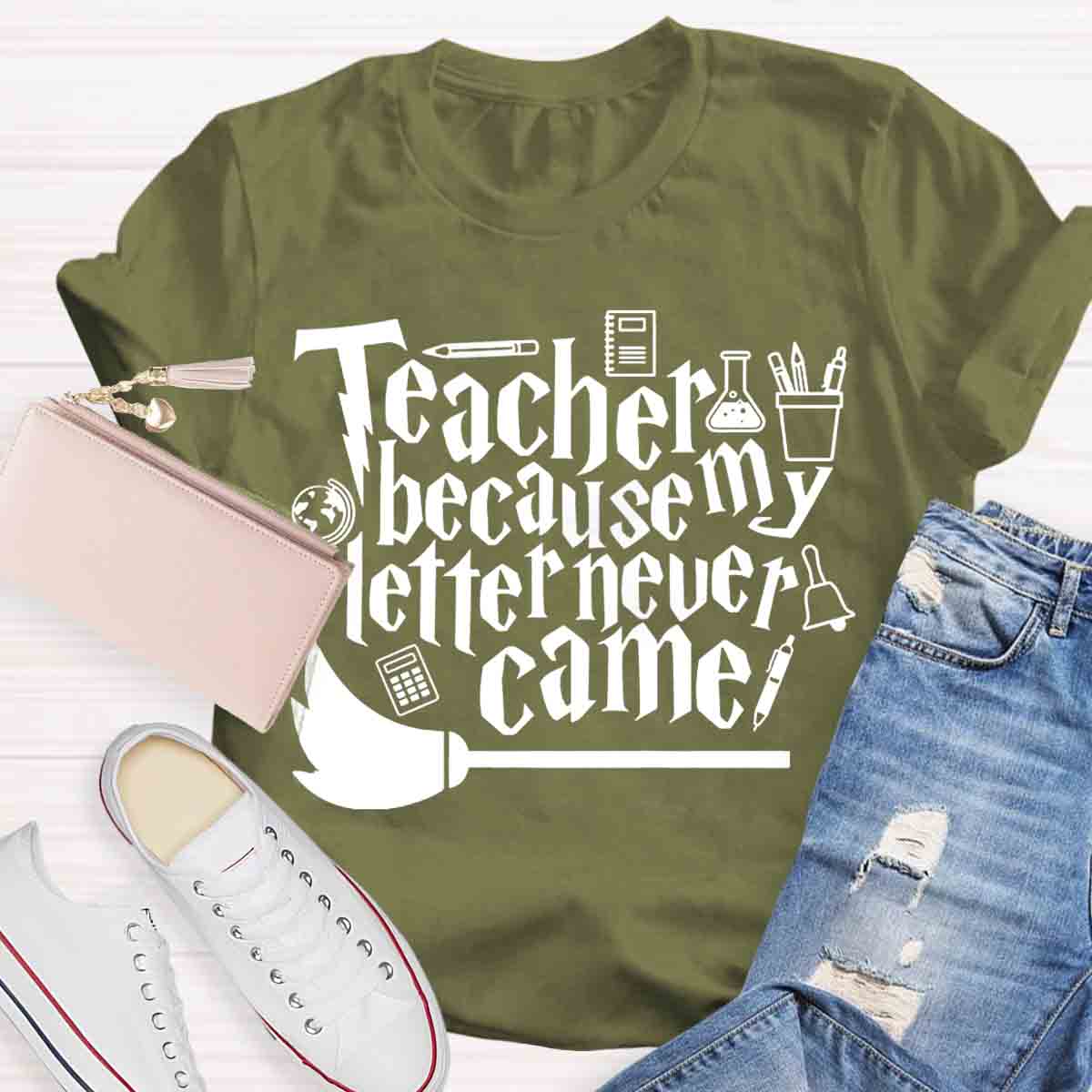 Teacher Because My Letter Never Came Get In Loser Teacher T-Shirt