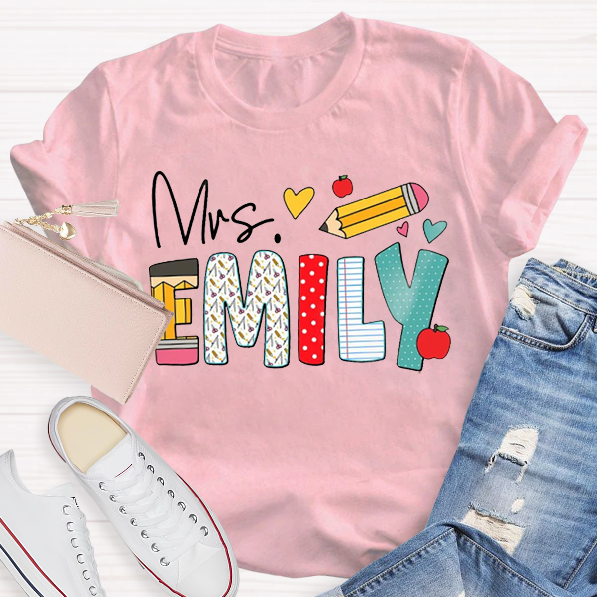 Personalized Name Art Pencil  T-Shirt