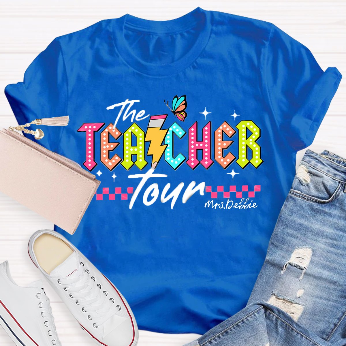 Personalized Name The Teacher Tour T-Shirt