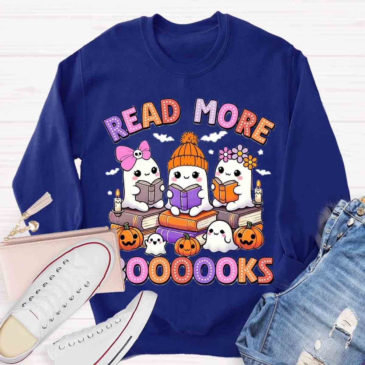 Halloween Reading More Books Sweatshirt