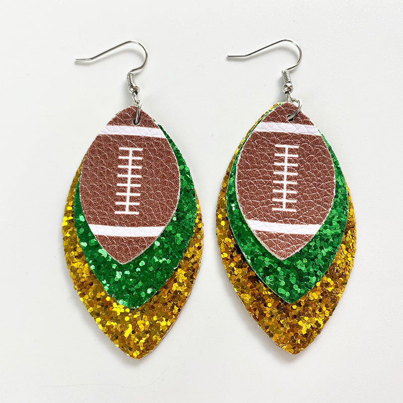 Team Cheerleading Football Baseball Earrings