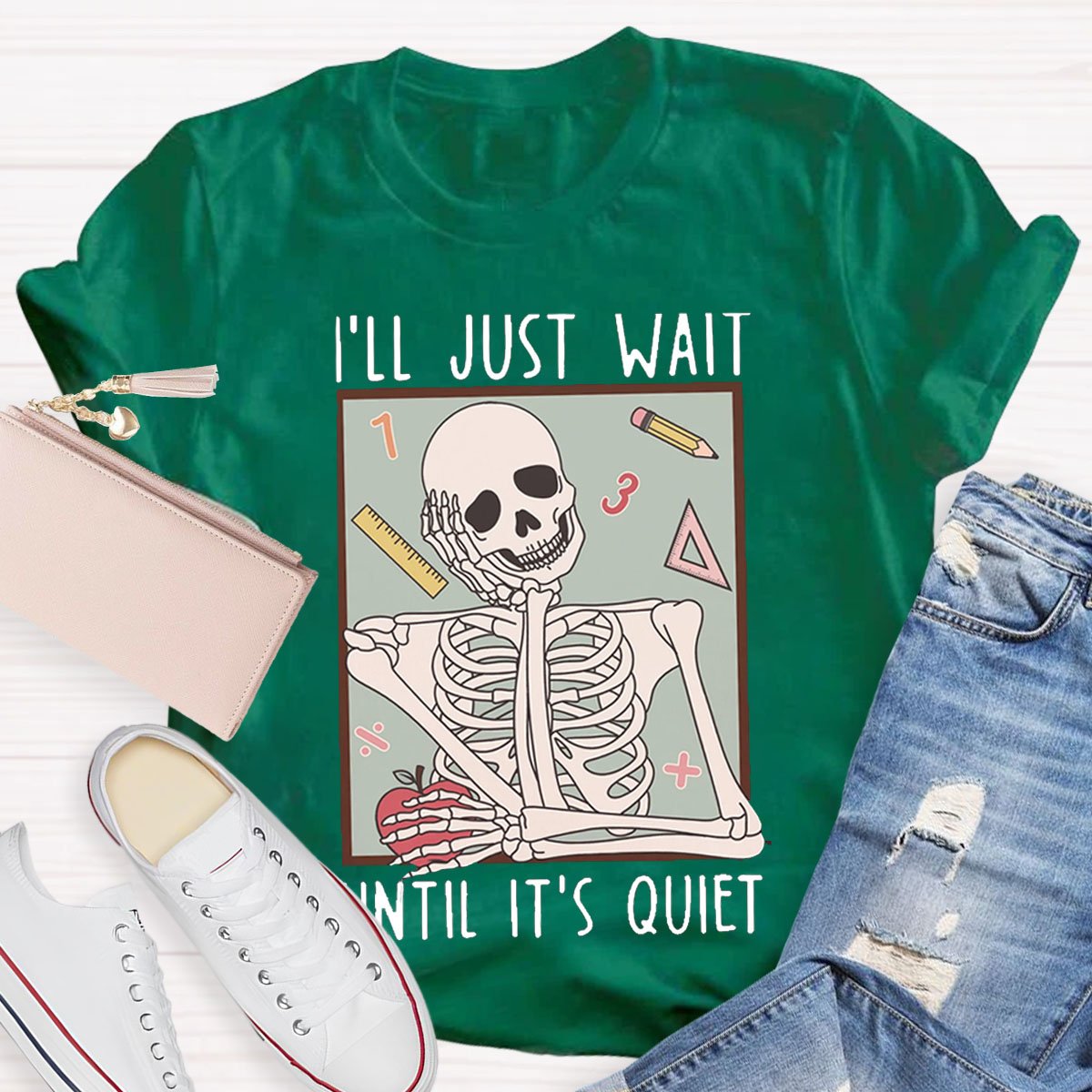 I'll Just Wait Until It's Quiet Funny Halloween Teacher Shirt